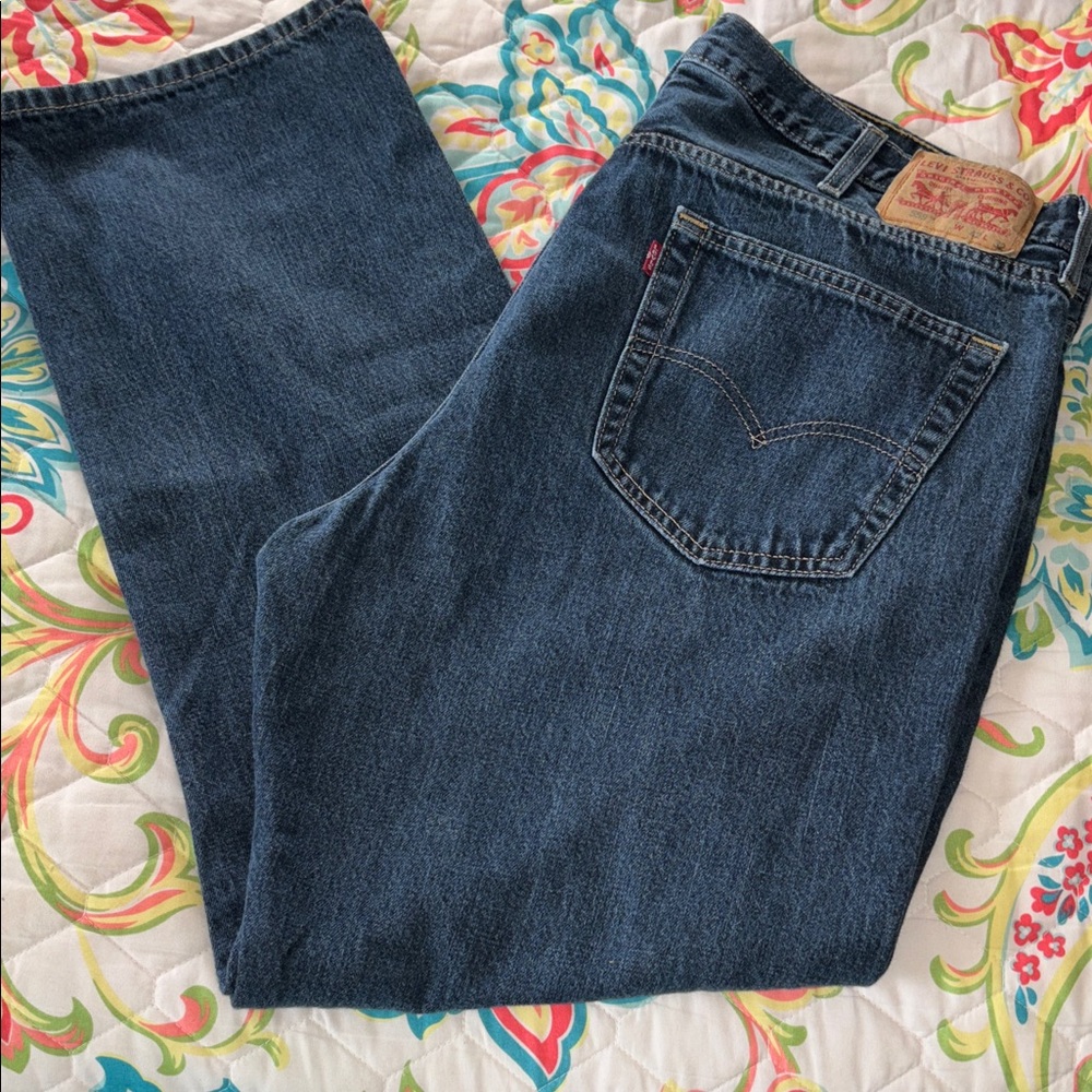 Levi's 559 Red Tag Men's Dark Blue Rinsed Straight Jeans